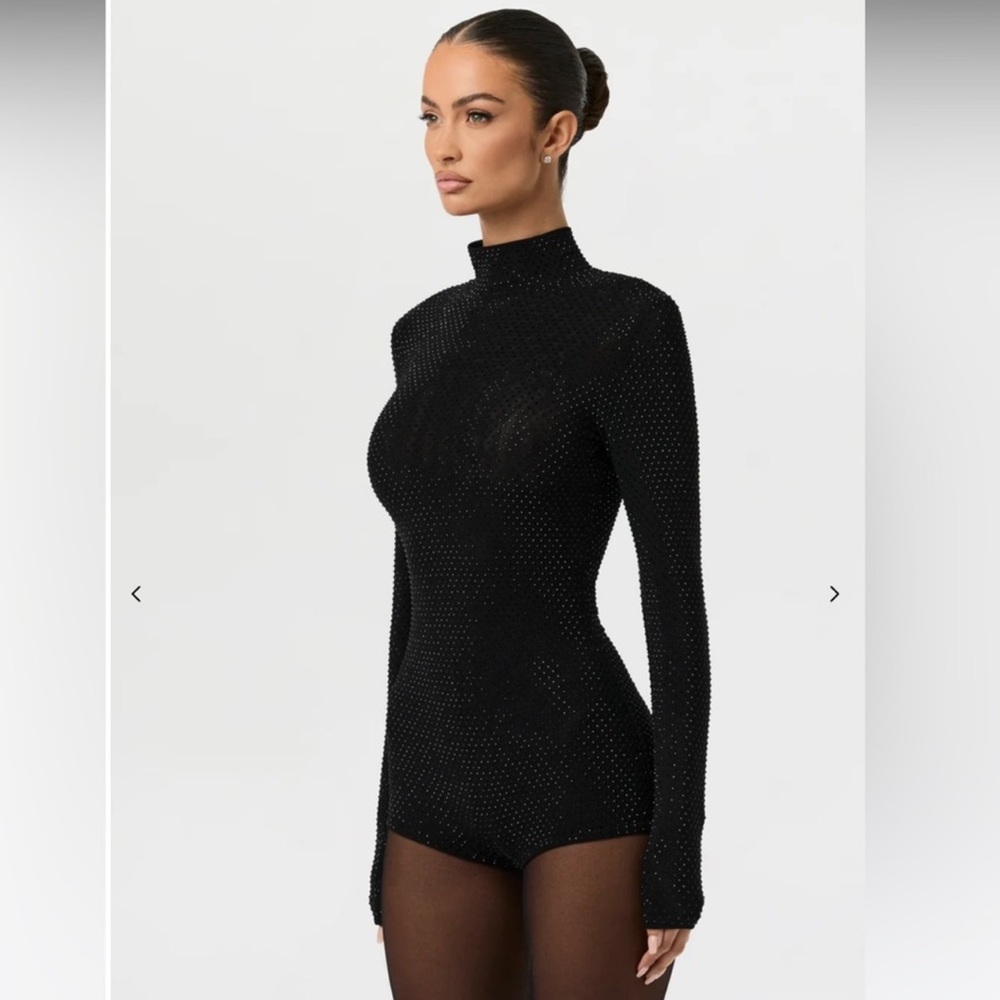 Naked Wardrobe Black Long Sleeve jumper new with tags super Blingy